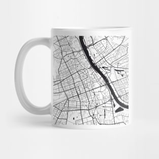 Warsaw Map City Map Poster Black and White, USA Gift Printable, Modern Map Decor for Office Home Living Room, Map Art, Map Gifts Mug